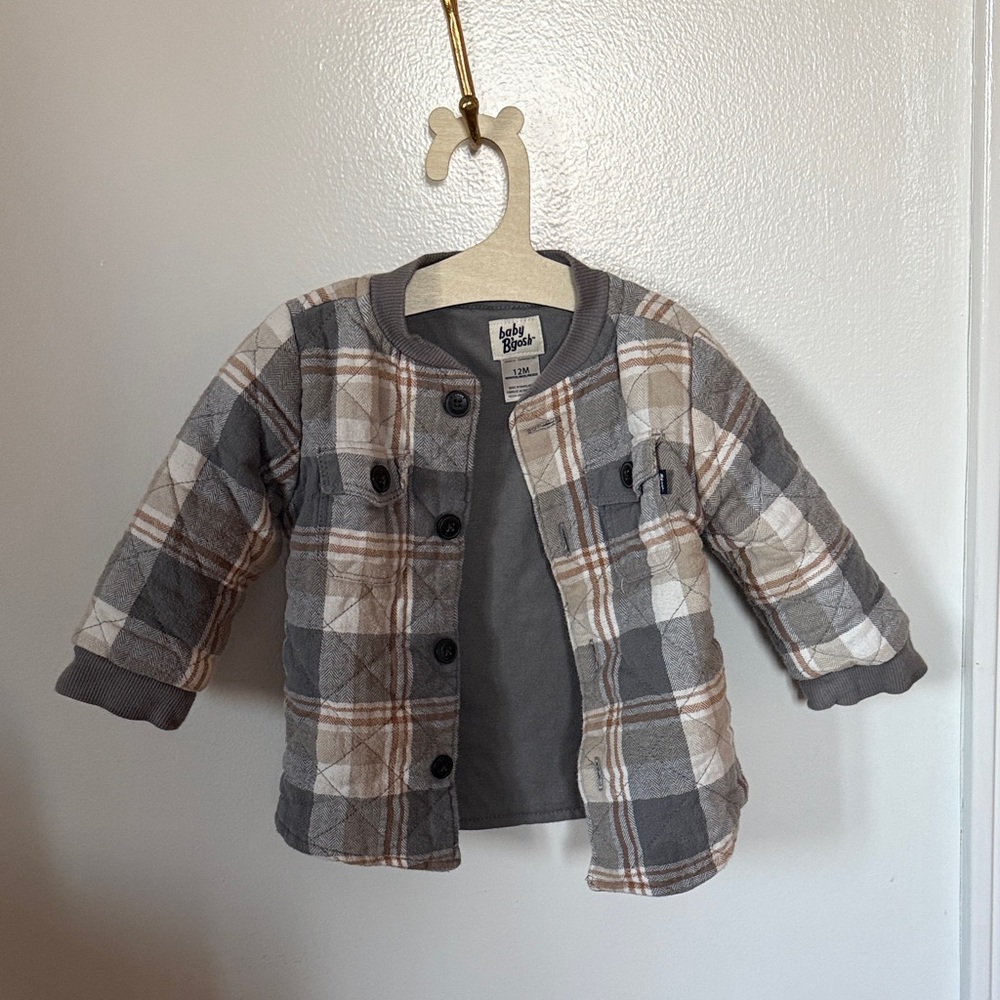 baby b’gosh Gray Plaid Kids Jacket, 12m